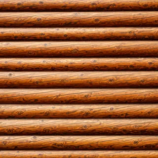 Close up of high quality wood and stone construction in a luxury cabin home in Telluride